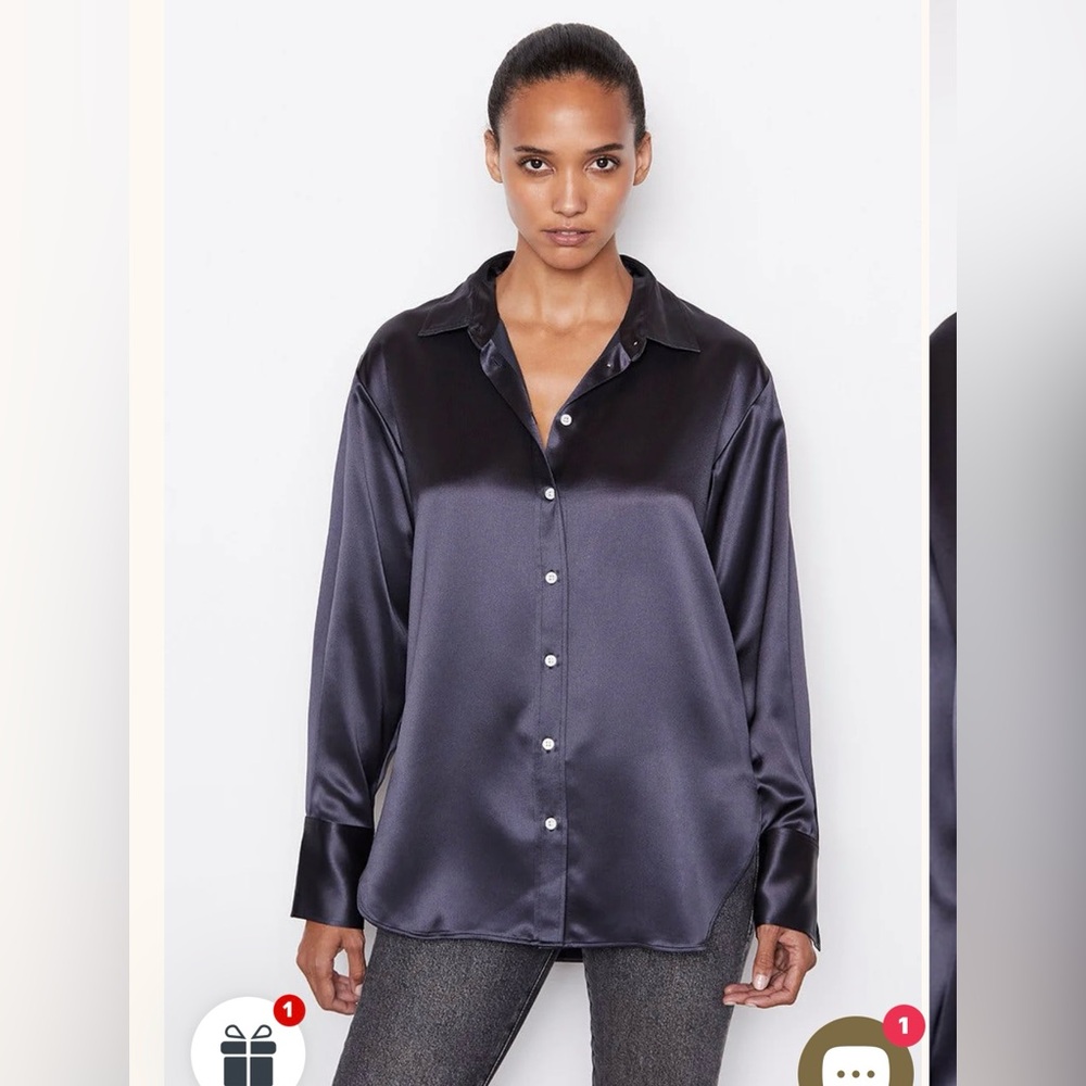 FRAME - Satin THE OVERSIZED SHIRT